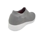 MVP Fly Ladies Shoes Knitted Top Pull On Casual Lightweight Sole Soft - Grey