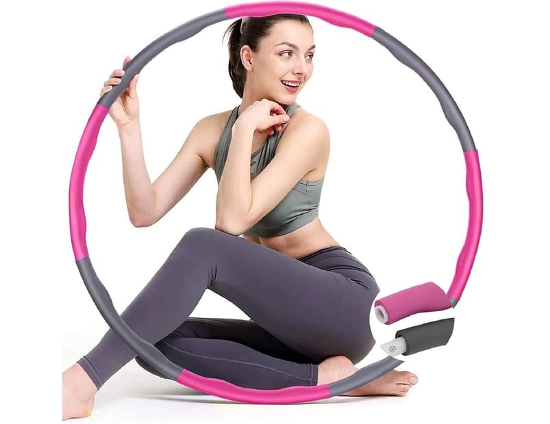 8 Parts Professional Soft Fitness Hoola Hoop for Adults Kids Weight Loss Weighted Exercise Hoola Hoops Detachable Design 