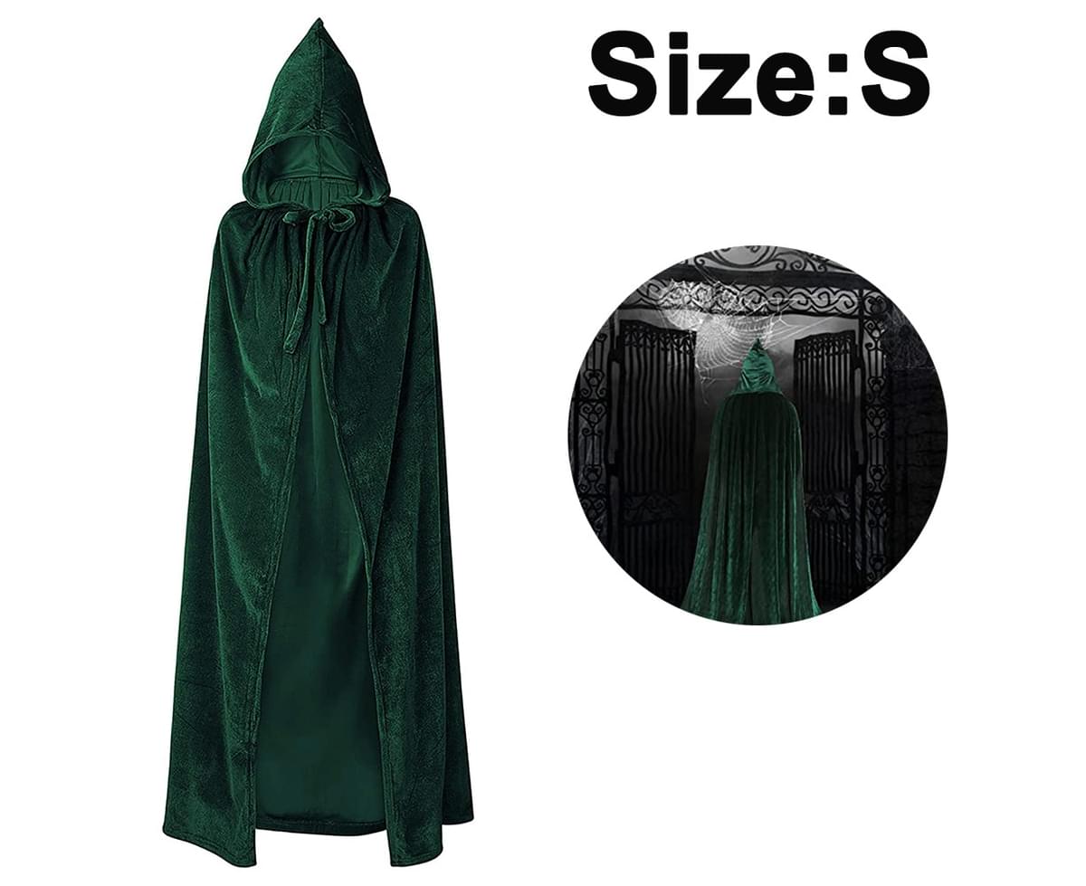 Kids Hooded Cape for Halloween Cloak with Hood for Girls Christmas Cosplay Role Play Costume Unisex for Boys Vampire Cape 