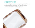 Clear Toiletry Bag Transparent Makeup Bags Set Waterproof Wash Bag - Brown