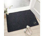 Charcoal Flower Non-Slip Doormat Home Kitchen Outdoor Stairs Floor Door Mat