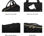 Toiletry Bag Travel Bag with Hanging Hook, Water-resistant Makeup Cosmetic Bag Travel Organizer for Accessories, Shampoo, Container, Toiletries,Medium - Black