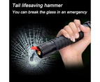 Telescopic Zoom Flashlight, 3800 Lumens, XHP160 Lamp Beads 5 Modes USB Rechargeable Torch, IPX5 Flashlamp for Long Lasting Use for Camping ,Emergency