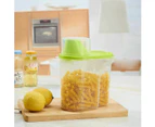 Plastic Dried Food Storage Containers Lids Box Jars Airtight Cereal Rice Pack of 4