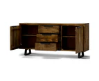 Begonia Buffet Sideboard Table 170cm 2 Door 3 Drawer Mango Wood Unique Furniture