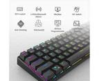 Royal Kludge RK61 Tri Mode 60% Hot Swappable Mechanical Gaming Keyboard Black (Red Switch)