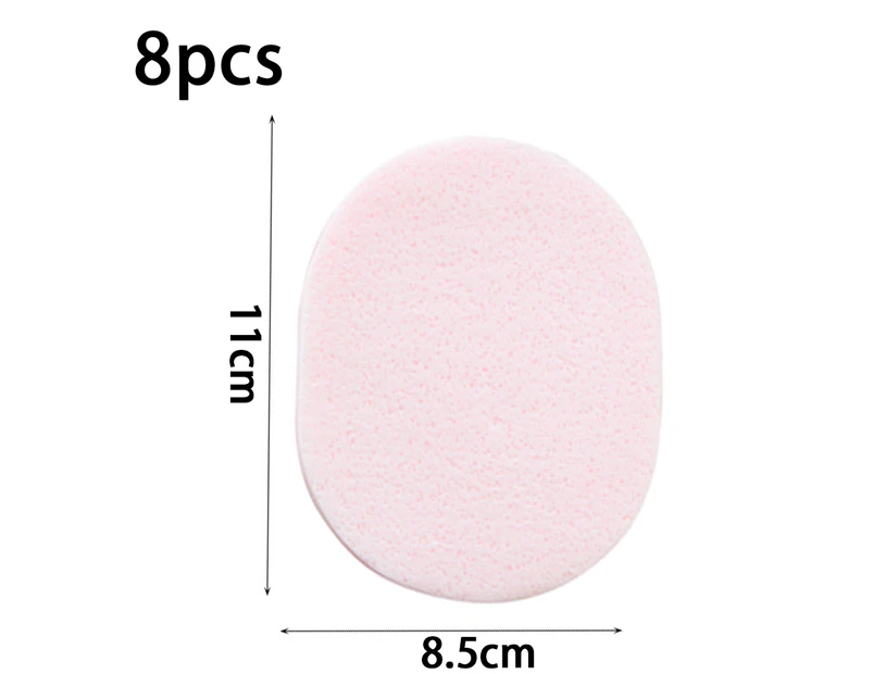 Facial Sponges Colorful Oval Facial Cleanning Washing Sponge Pad Puff for Face Cleansing Exfoliating - Pink