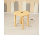 60CM Round Wooden Kids Table and 4 Wooden Chairs Set Pinewood Childrens Desk