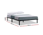 Artiss Bed Frame Double Size Metal Frame TED