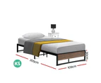 Artiss Bed Frame Metal Frame Bed Base OSLO - King Single