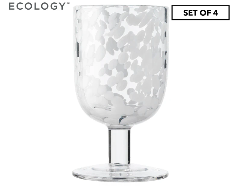 Ecology Samara Set of 4 Goblets 280ml  8X8X14.2cm  White