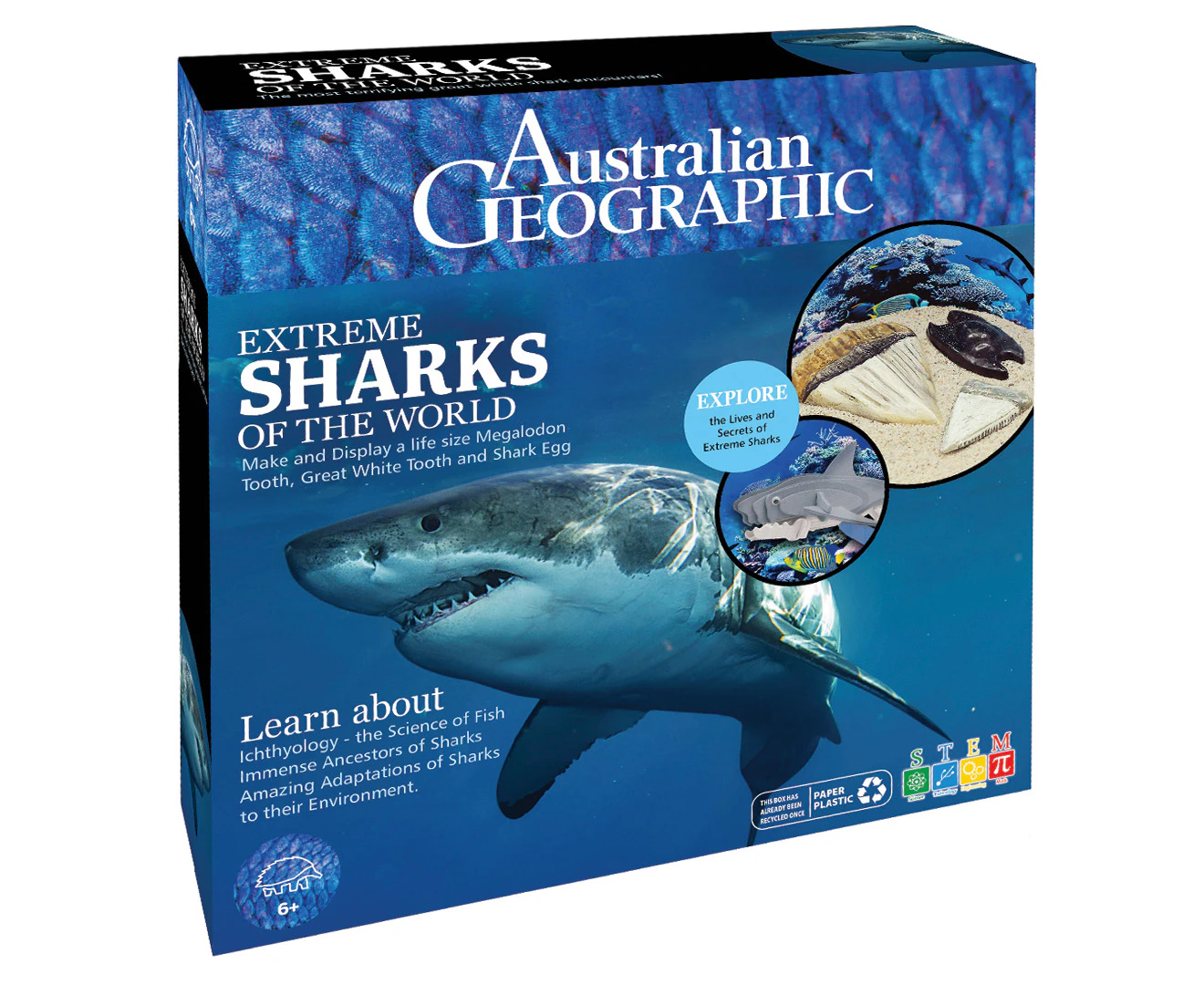 Australian Geographic Extreme Sharks of the World Kids Activity Play Toy 6+