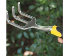 Garden hand tools loosen soil easily and are ideal for transplanting, digging, tilling, weeding - Yellow
