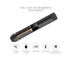 Dulge Portable USB Charging 2 In 1 Hair Straightener Curler