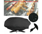 Grill cover for Q100 / Q1000 series, grill cover waterproof BBQ cover protective cover hood tarpaulin, 67.1 * 44 * 32cm