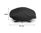 Grill cover for Q100 / Q1000 series, grill cover waterproof BBQ cover protective cover hood tarpaulin, 67.1 * 44 * 32cm