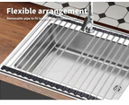 Toque Stainless Steel Dish Drying Rack Over Sink Kitchen  Foldable RollUp Mat