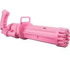 21 Hole Toy Gatling Bubble Gun with Bubble Solution 4 Colour Gun