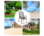 Costway 4x Outdoor Dining Chairs Folding Patio Bistro Set Cast Iron Backyard Garden Furniture