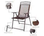 Costway 4x Outdoor Dining Chairs Folding Patio Bistro Set Cast Iron Backyard Garden Furniture