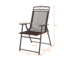 Costway 4x Outdoor Dining Chairs Folding Patio Bistro Set Cast Iron Backyard Garden Furniture