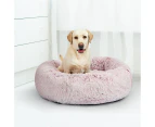 Pawz Pet Bed Cat Dog Donut Nest Calming Mat Soft Plush Kennel Pink Size XXL