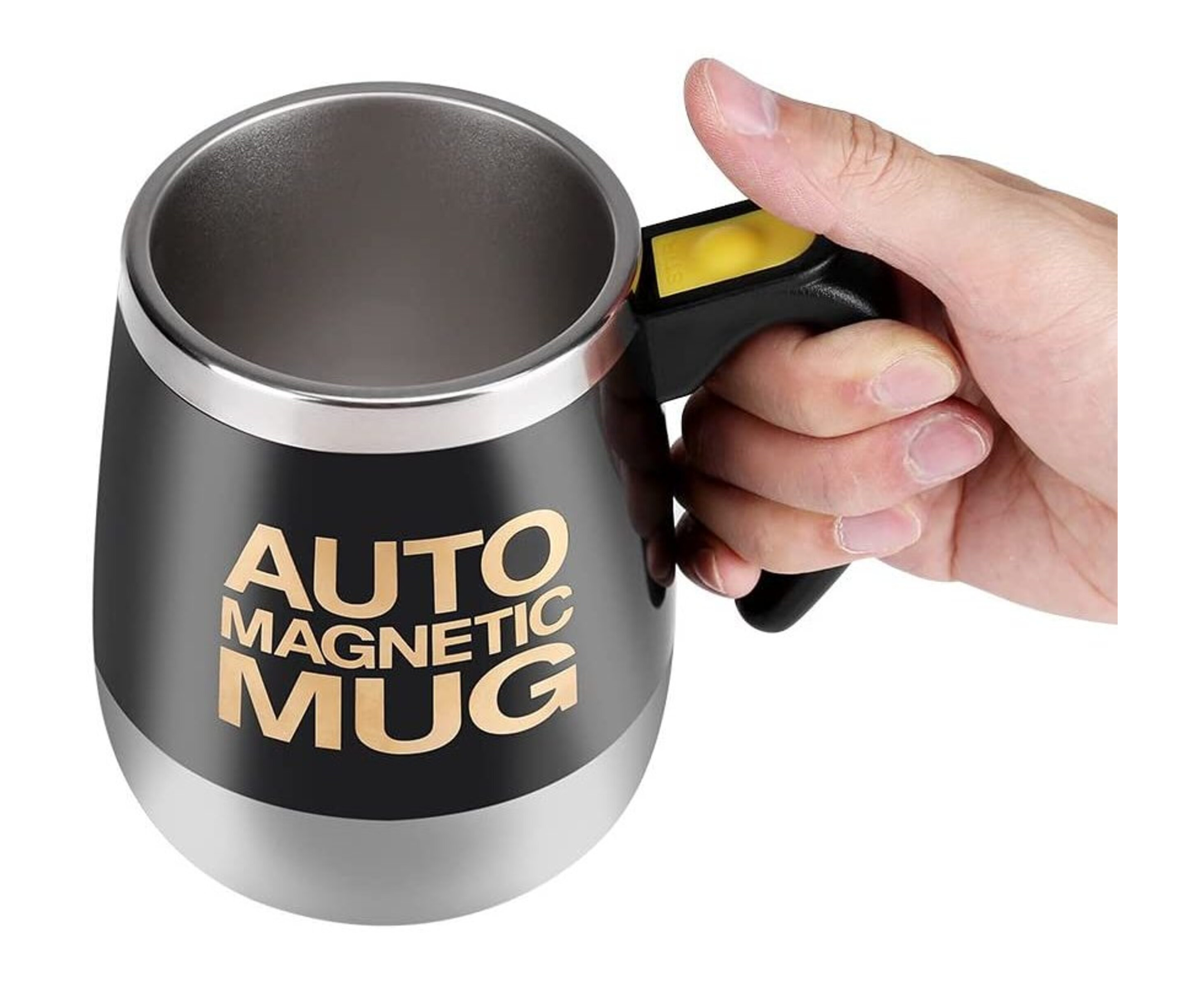Auto Magnetic Mug-Cup Electric Stainless Steel Automatic Mixing ,Black ...
