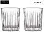 2PK Xavier Crystal 275ml Whisky Glass Cup Liquor Glasses Drinking Tumbler Clear