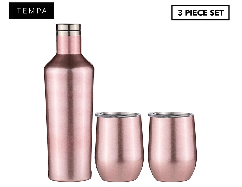 Tempa 3-Piece Portable Wine Gift Set - Blush