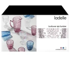 Set of 4 Ladelle 350mL Sunflower Glass Tumblers - Clear
