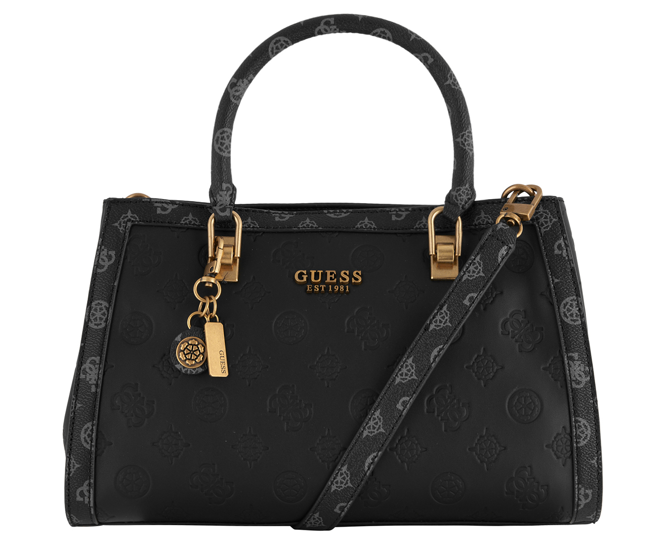 guess abey girlfriend satchel black