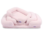 Charlie's Teddy Fleece Memory Foam Sofa Bed - Pink