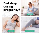 Maternity Pregnancy Pillow Cases Nursing Sleeping Body Support Feeding Boyfriend - Pillow - Teal