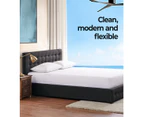 Levede Gas Lift Bed Frame Base Mattress Storage King Queen Double Size Fabric - Dark Grey