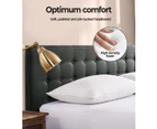Levede Fabric Bed Frame Queen Tufted Mattress Platform Gas Lift Storage Grey - Dark Grey