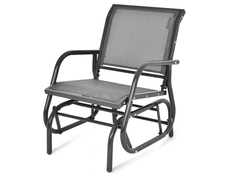 Costway Ourdoor Rocking Glider Chair Patio Lounge Seat Garden Swing Armchair Cafe Balcony Backyard