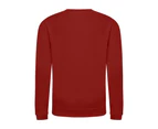 AWDis Just Hoods Childrens/Kids Plain Crew Neck Sweatshirt (Fire Red) - RW3485