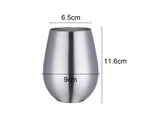 Father's Day Gift Stainless Steel Stemless Wine Glass, Outdoor Portable Wine Tumbler for the Pool, Camping, Cookouts - True color