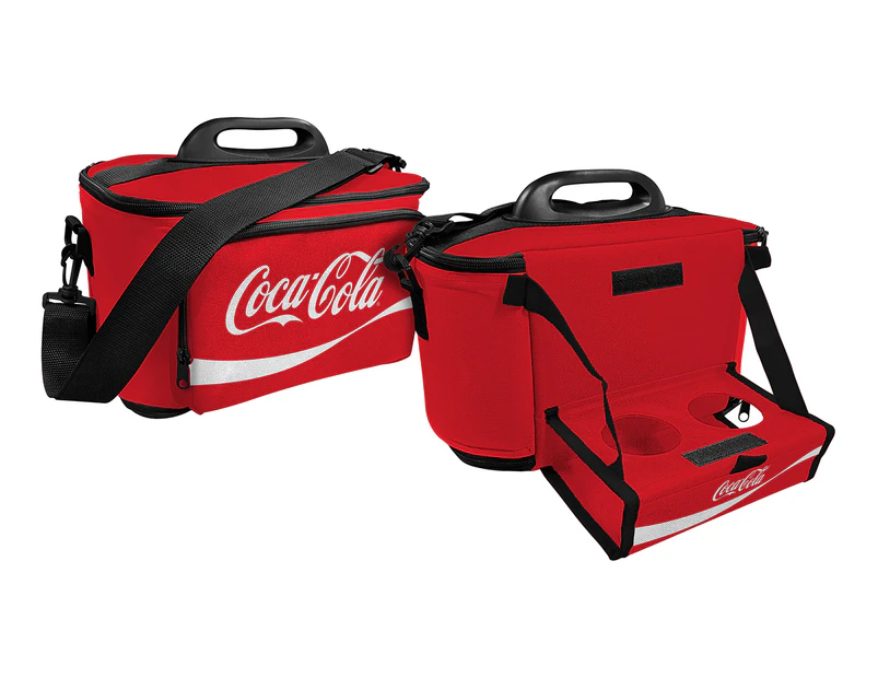 Coca-Cola Insulated Cooler Bag w/ Tray - Red/White/Black