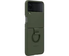 Samsung Silicone Cover with Ring (Suits Galaxy Z Flip4) - Khaki