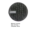 3Pcs Makeup Remover Pad Soft Washable Lightweight Round Makeup Remover Pad for Women  Black
