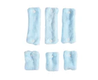 6Pcs  Hair Roller Fashion Hairdressing DIY Tool Coral Fleece Hair Donuts Hair Styling Roller Hair Accessories  Blue