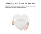 Reusable Makeup Puff Heart-Shaped High Elasticity Large Face Powder Puffs Cotton Strap Sponges for Female White