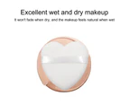 Reusable Makeup Puff Heart-Shaped High Elasticity Large Face Powder Puffs Cotton Strap Sponges for Female White