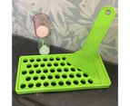 1 Set Lip Balm Filling Tray Sturdy Construction Anti-deform Plastic DIY Handmade Lip Gloss Making Tray Spatula Set for Home Green