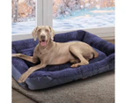 PaWz Dog Calming Bed Pet Cat Warm Soft Plush Washable Portable Mattress Blue XL
