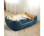 Pawz Dog Calming Bed Cat Puppy Sofa Cushion Removable Washable Cover Blue XXL - Model B-Blue-XXL