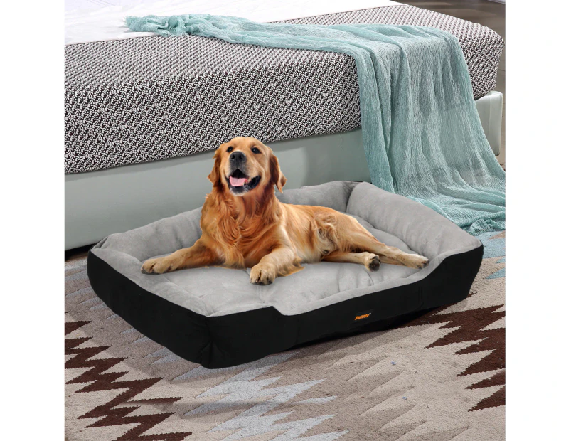 Pawz Pet Bed Dog Beds Bedding Mattress Mat Cushion Soft Pad Pads Mats XL Black