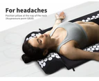 Acupressure Mat Yoga Massage Mats Sit Lying Pain Stress Relax Black 68 x 42cm