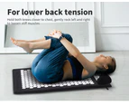 Acupressure Mat Yoga Massage Mats Sit Lying Pain Stress Relax Black 68 x 42cm